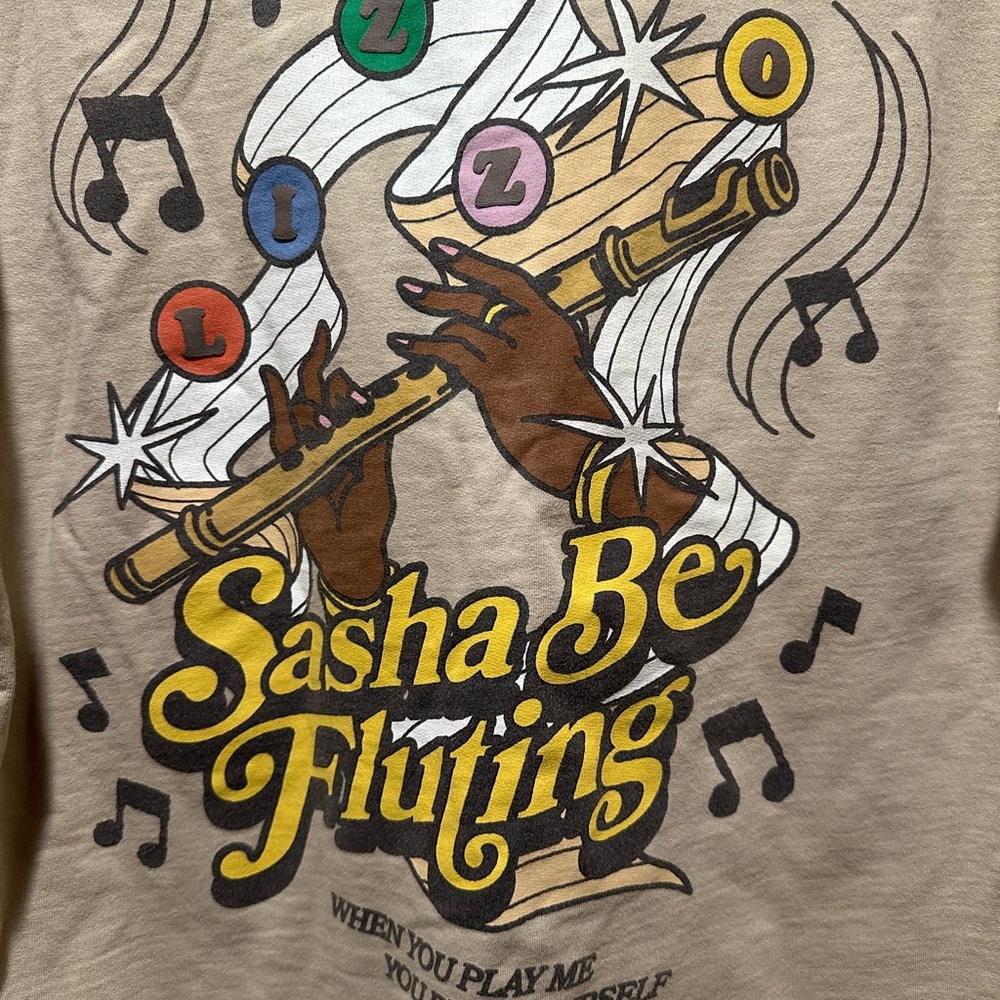 Lizzo Sasha Be Fluting Homecoming Graphic Crewneck Lizzo Special Tour Size XL - Picture 4 of 5